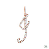 Diamond Script Pendant-J